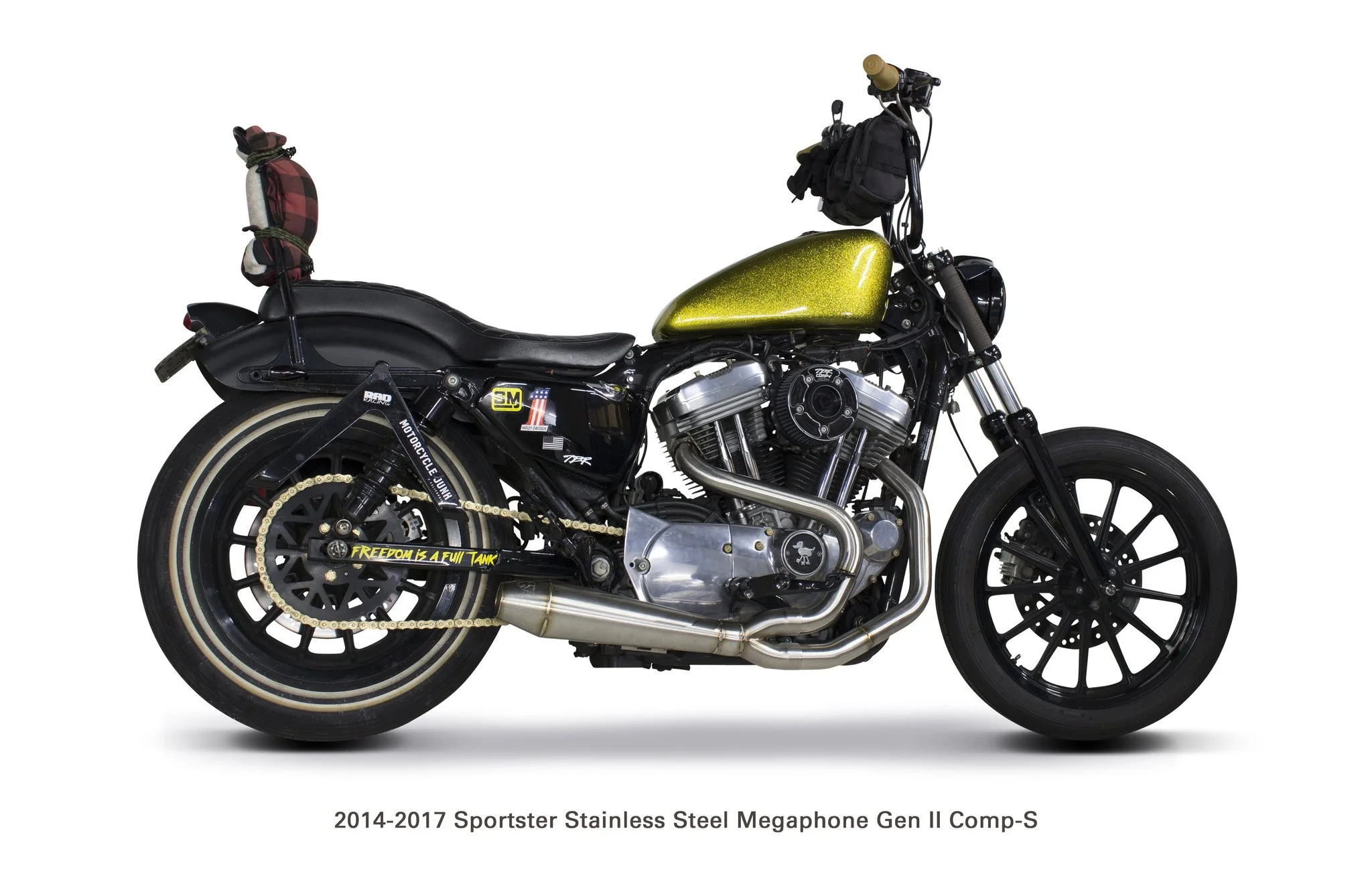 Harley Davidson Sportster (2014-2022) Megaphone Gen II 2-into-1 Ceramic Black Full System - Image 2