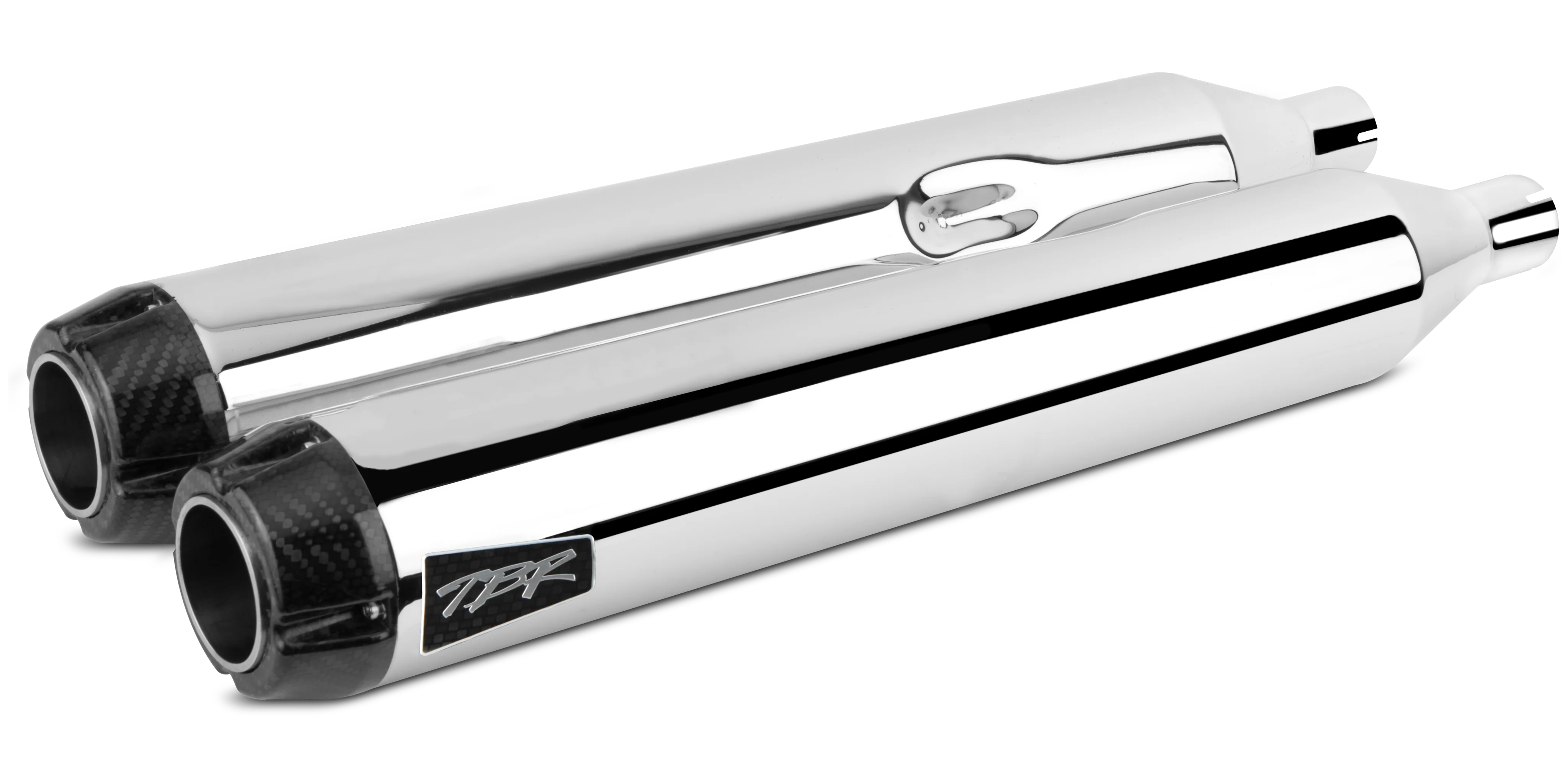 Harley Davidson Touring/Trike (1995-2016) Chrome w/ Carbon Endcap - Part Number 005-3870499D