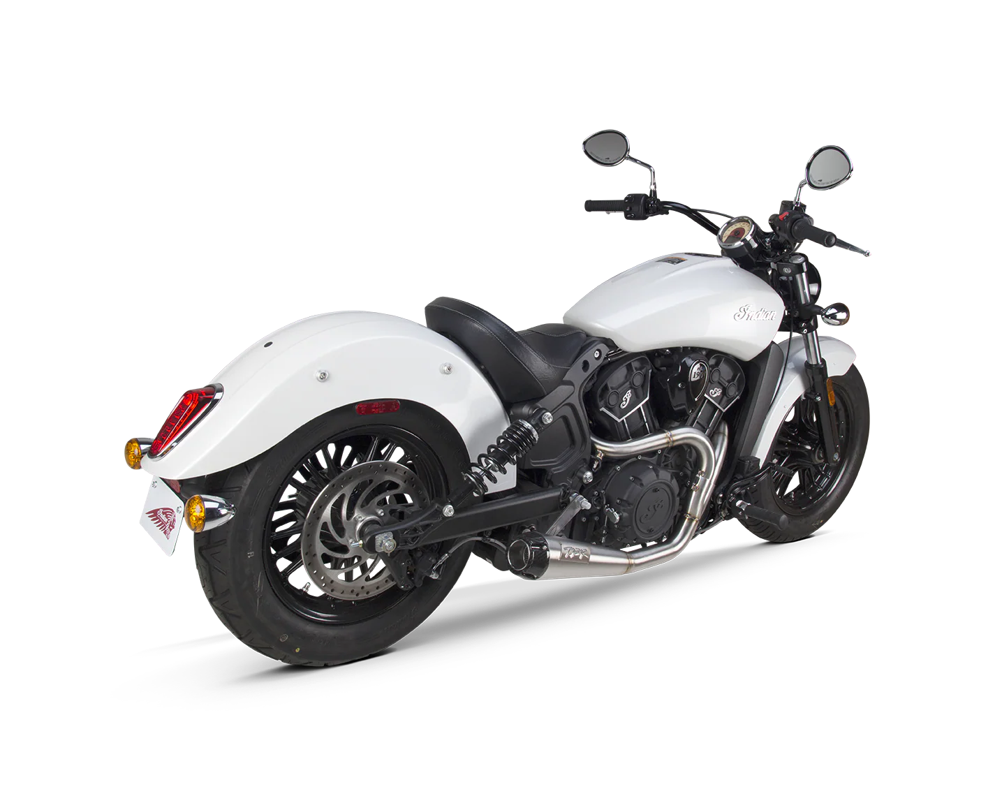 Indian Scout (2015-2024) Comp-S 2-1 Stainless Steel w/ Carbon Fiber Endcap Full System - Image 3
