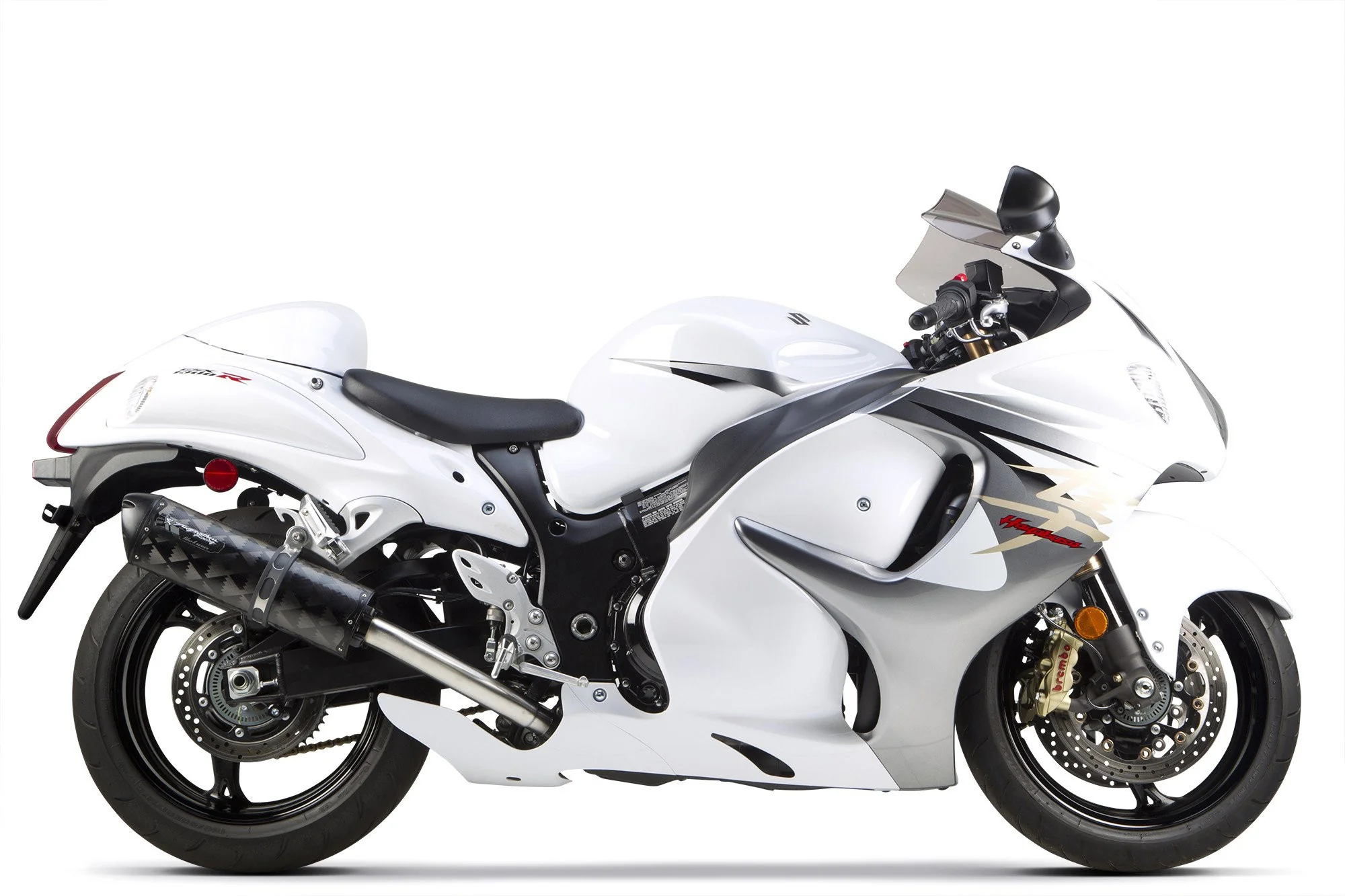 Suzuki Hayabusa (2008-2020) Dual S1R Black Aluminum Slip-On - Part Number 005-1930406DS1B - Image 2