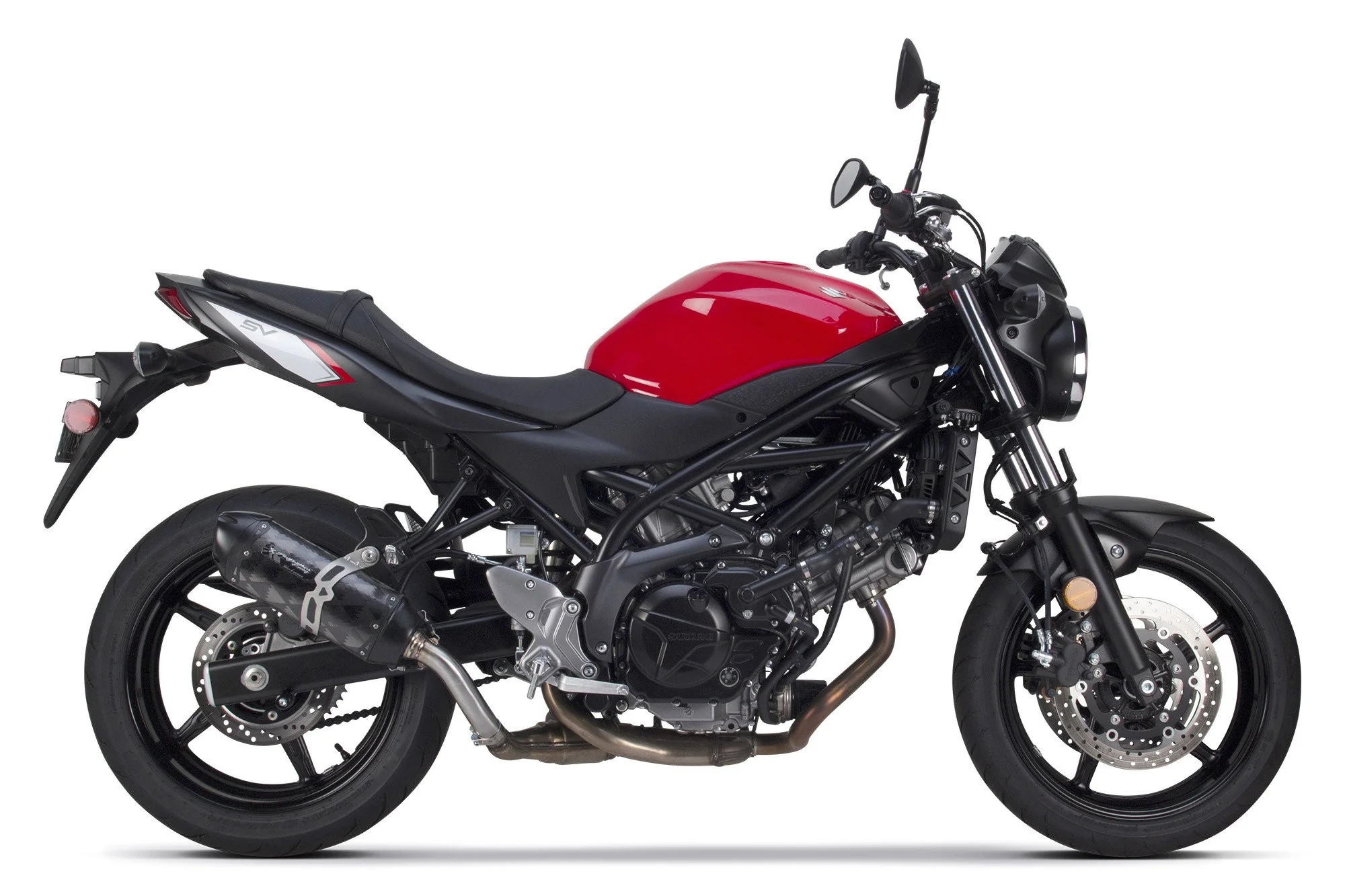 Suzuki SV650 / SV650S (2017-2024) S1R 3K Black Carbon Slip-On - Part Number 005-4500405-S1B - Image 2