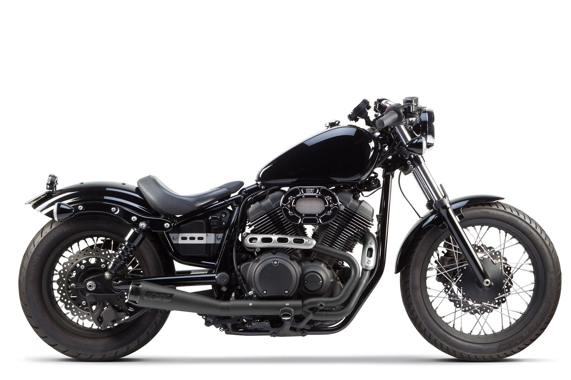 Yamaha Bolt / SCR 950 (2014+) Comp-S 2-into-1 Ceramic Black Full System Exhaust - Part Number 005-3690199-B - Image 2