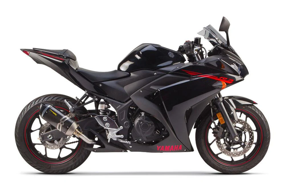 Yamaha R3 (2015-2024) / MT03 (2020-2021) S1R 3K Black Carbon Slip-On - Part Number 005-4160405-S1B - Image 2