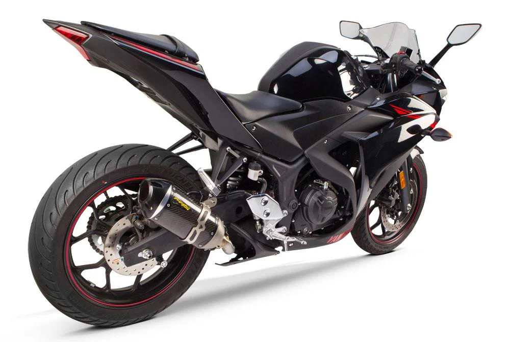 Yamaha R3 (2015-2024) / MT03 (2020-2021) S1R 3K Black Carbon Slip-On - Part Number 005-4160405-S1B - Image 3